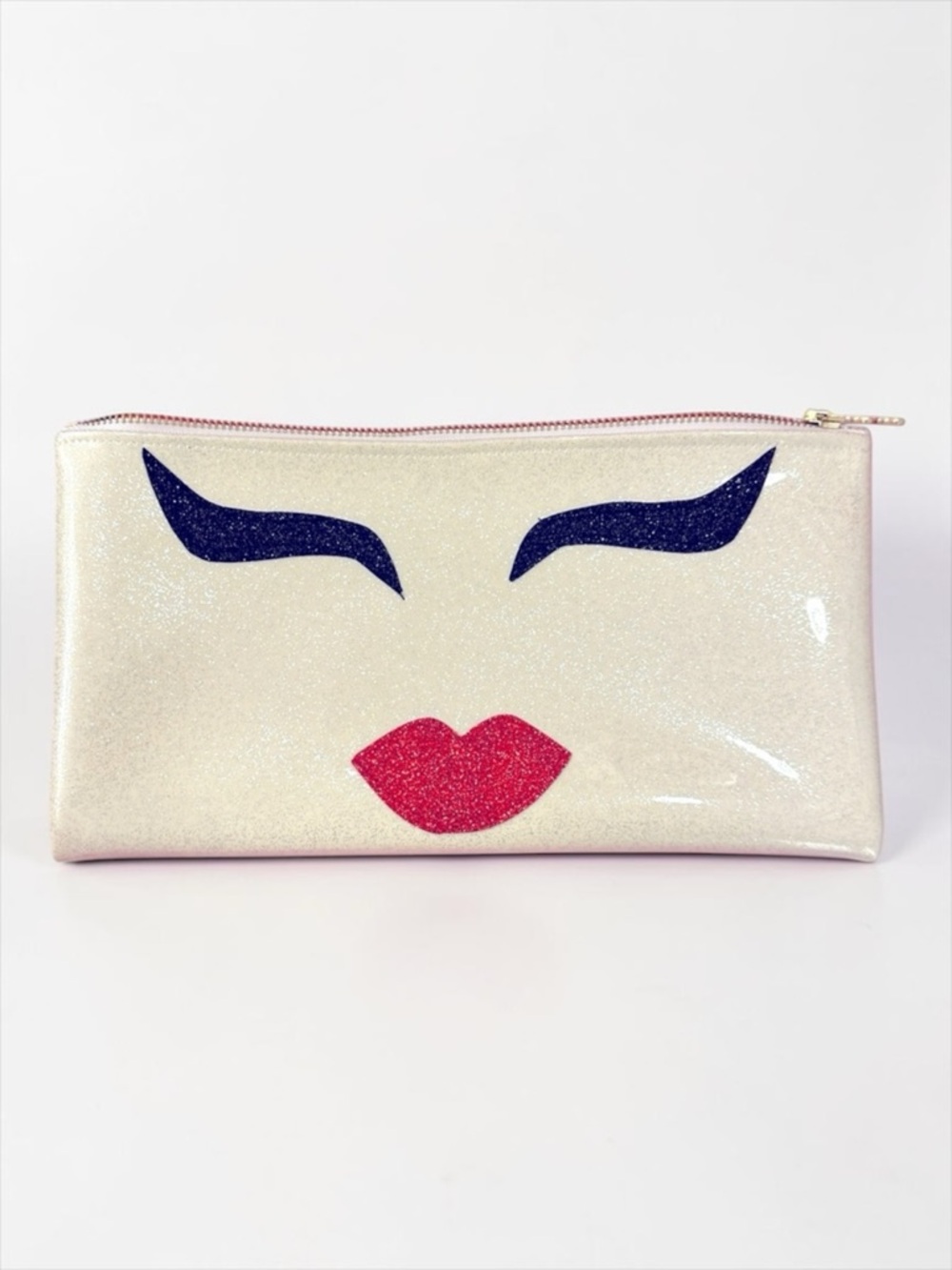 Julie Mollo Lips Clutch Glitter Pop Art Bag Statement Novelty Purse NWT